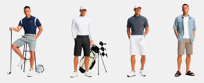G Gradual Men's Golf Shorts with 5 Pockets 11" Inseam Stretch Quick Dry Casual Work Dress Shorts for Men