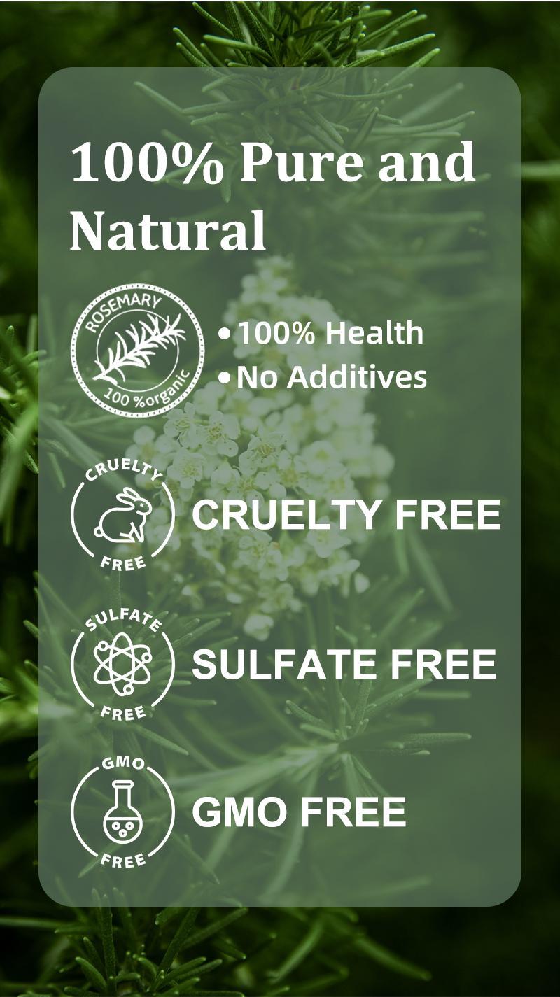 Tgideas Rosemary Shampoo  - BoostHair Growth, Control Oil & Dandruff,Soothe Scalp lritation & RestoreShine! Outdoorfun Hydrolyzed Keratin