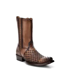 Mens Cuadra Western Maple Brown Bovine Leather Boot