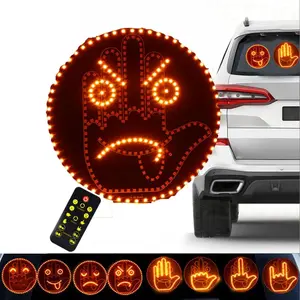 Easy-Use Car Gesture Warning Light | 14 Modes with Remote | Increase Vehicle Visibility for New Drivers | TikTok Starter Car Accessory