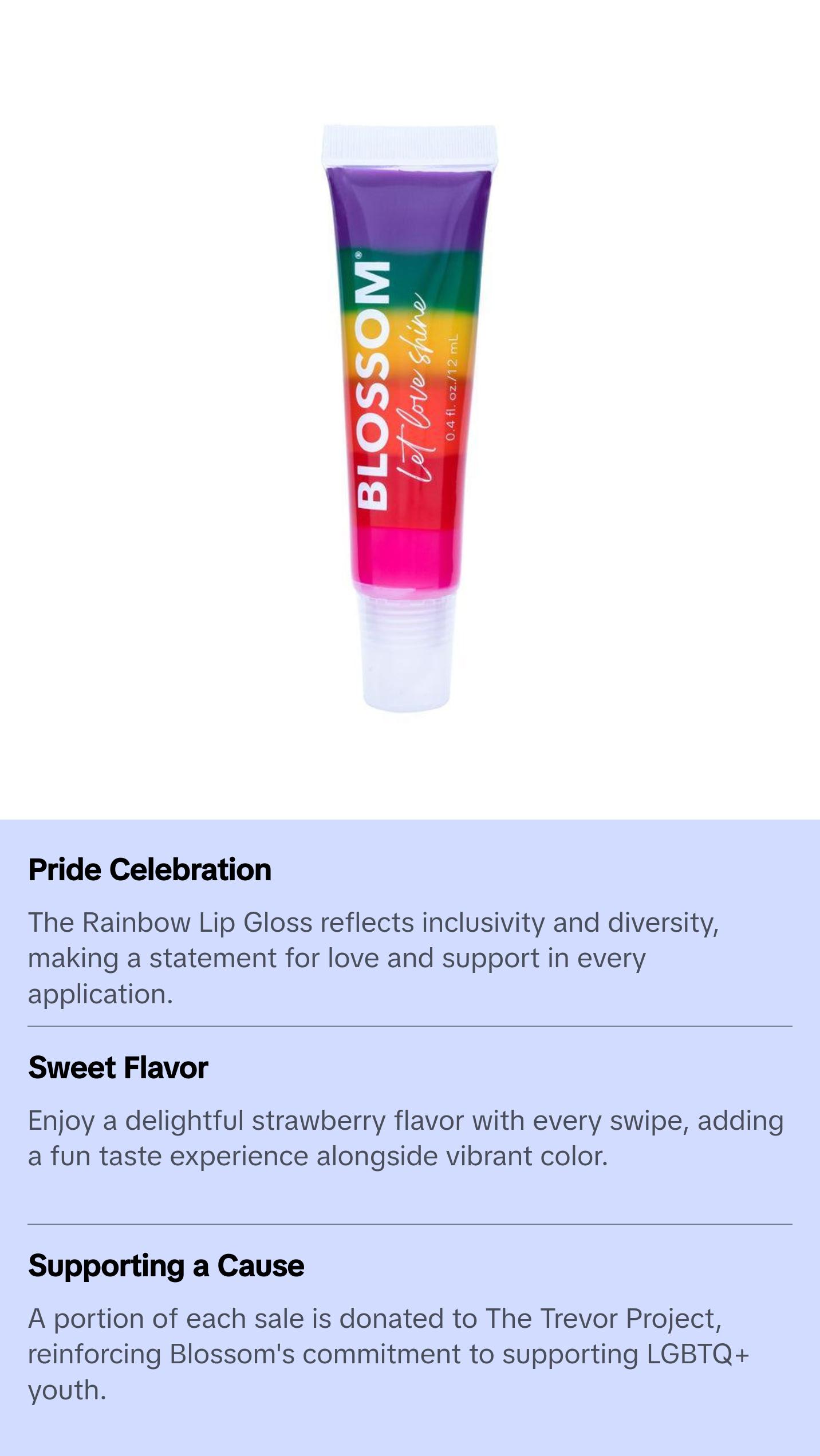 Let Love Shine Rainbow Lip Gloss