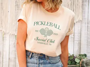 Personalized Pickleball Social Club Shirt, Custom Playing Pickleball Team Gift T-shirt, Customized Pickleball League Sweatshirt,Game Day Tee