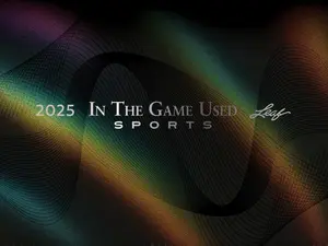 2025 Leaf In the Game Hobby Box - 5 premium autographs or memorabilia cards per box