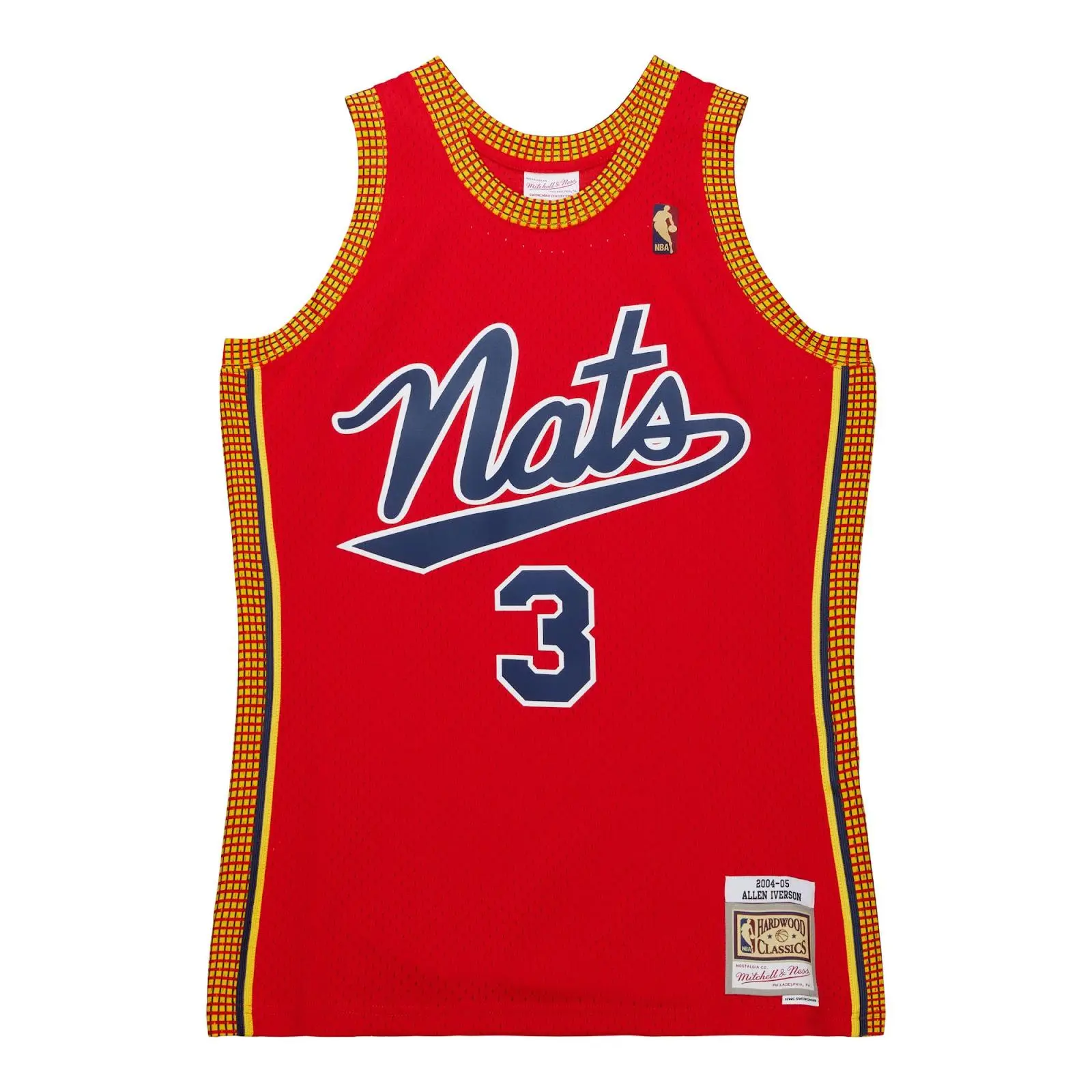 Allen Iverson Philadelphia 76ers 2004-05 Red Swingman Jersey NBA Throwback Basketball Hardwood Classics Fan Gear Mitchell & Ness