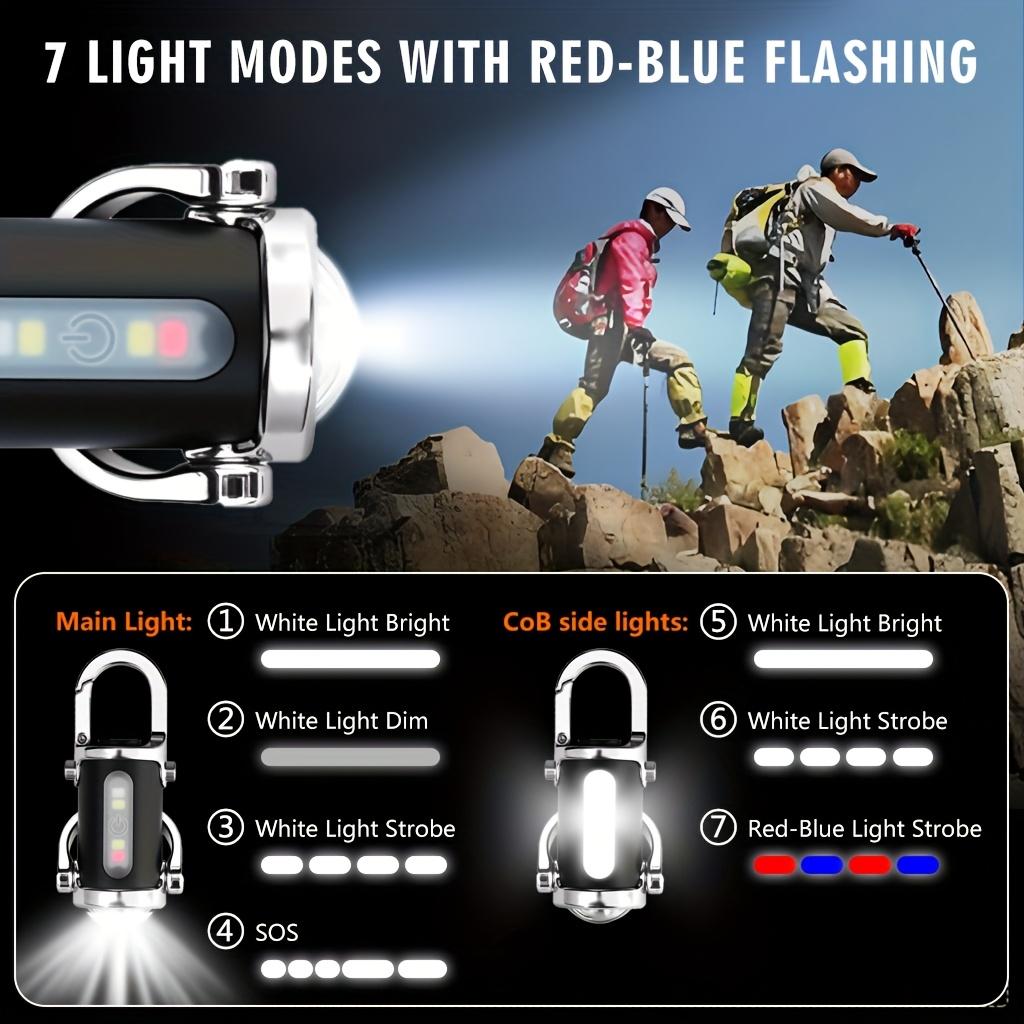 2PCS Rechargeable Keychain Flashlights,High Lumen LED Mini Flashlight,Waterproof & Multi-Mode,for Walking, Searching and Hiking Ideal Holiday Gift Pathway Lighting Christmas Emergency,Travel & Outdoor Use, dimmable light, lamp