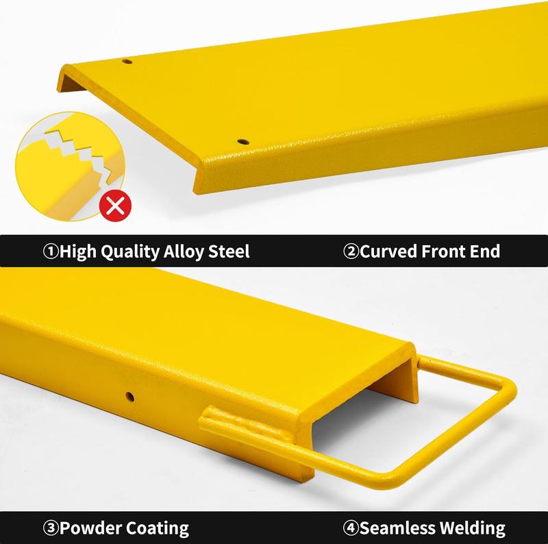 YITAMOTOR Forklift Extensions Fits, Heavy Duty Pallet Fork Extension, 72in/84in/96in Length, 1 Pair, Yellow Solution Practical