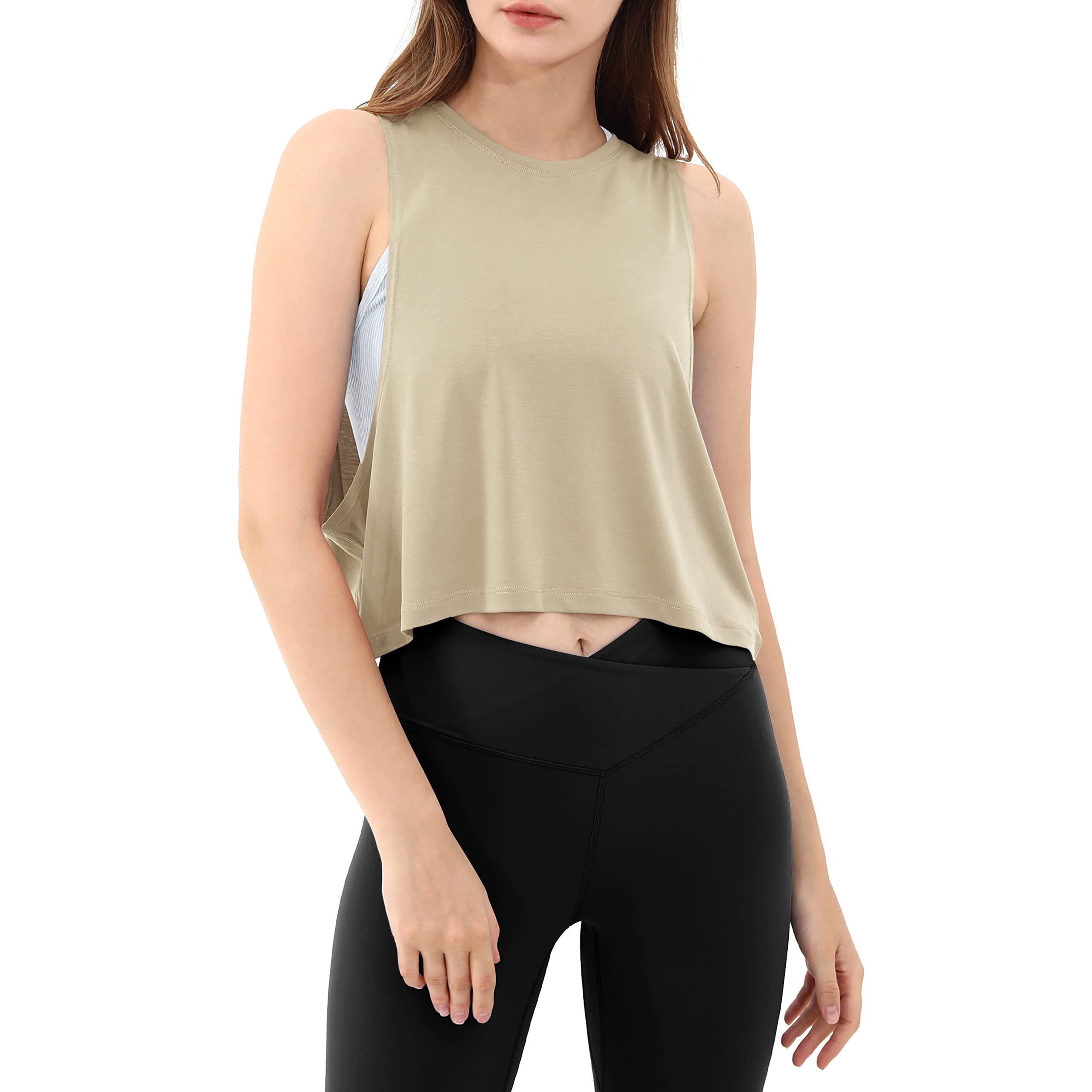 ODODOS 3-Pack Loose Tank Tops for Women Sleeveless Gym Athletic Workout Tops Yoga Shirts