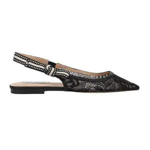 Steve Madden Womens Olsen Slingback Flats Casual - Black
