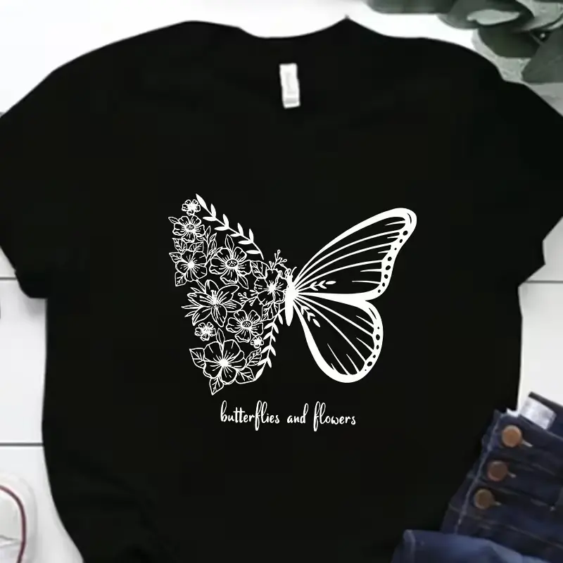 Butterfly Heat Transfer Stickers - DIY Washable Decals, Suitable for T-Shirts, Jeans, Backpacks | Mixed Colors