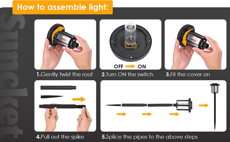Solar Garden Lights, Bright Solar Light Outdoor, pathway lights, garden accessories, backyard lights, IP65 Waterproof Auto On/Off Long Lasting Lighting Solar Powered Landscape Lights for Yard Walkway Driveway Lawn pathway  lighting