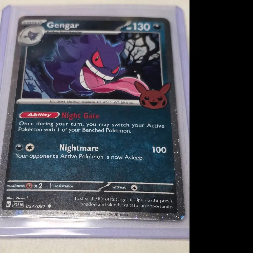 Gengar PAF 057/091 Raw Card - TikTok Shop