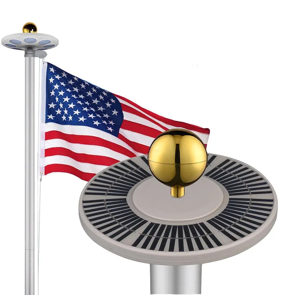 Yescom Sectional Flag Pole with Light (20ft,25ft,30ft Options) Yescom Sectional Flag Pole with Light (20ft,25ft,30ft Options)