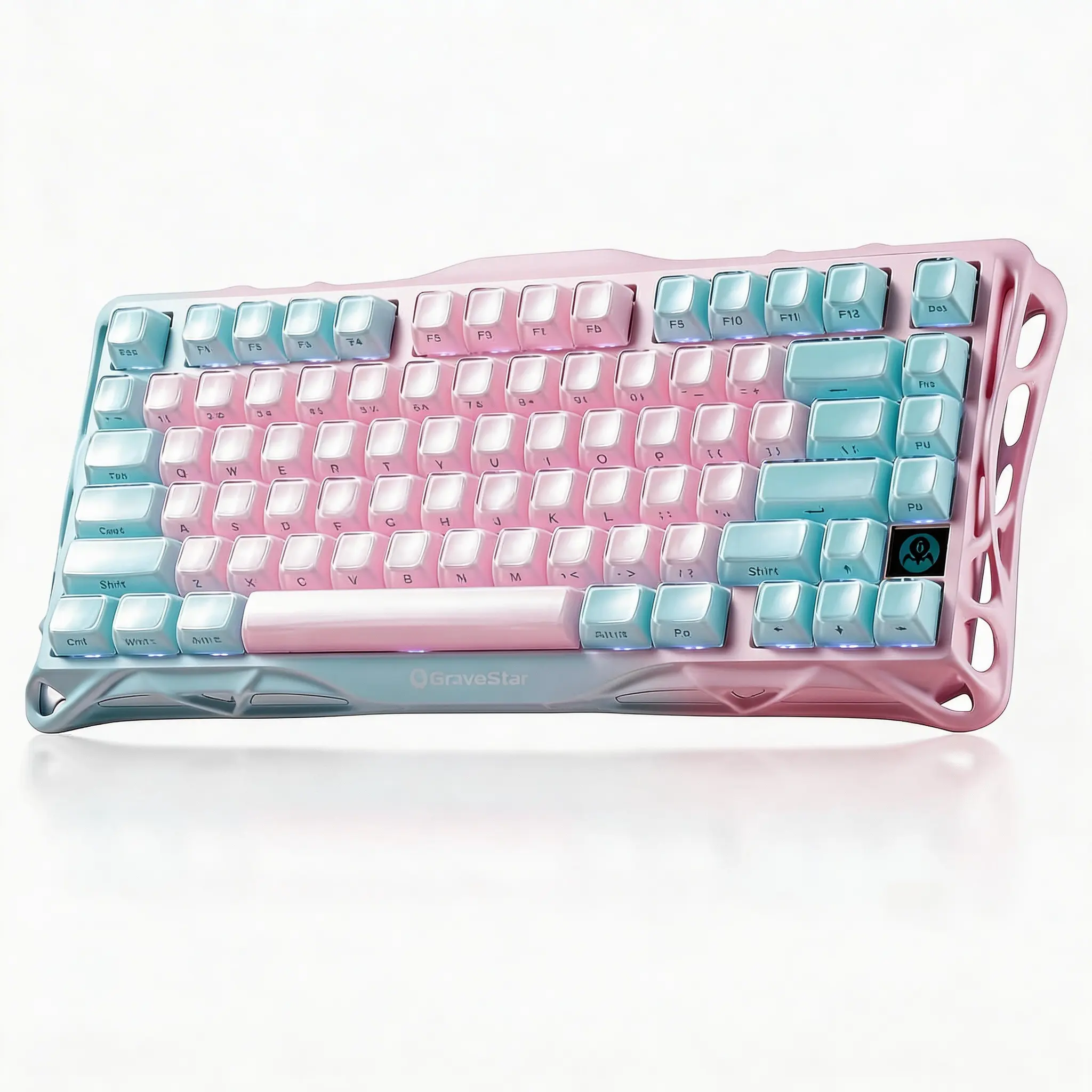 GravaStar Mercury K1 Lite 75% Pink Wireless Creamy Keyboard GravaStar Mercury K1 Lite 75% Pink Wireless Creamy Keyboard