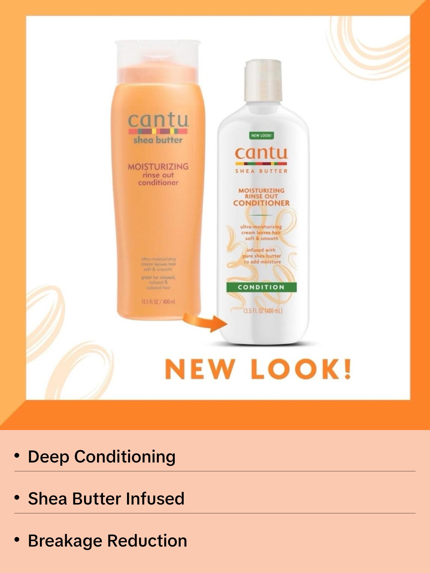 CANTU SHEA BUTTER MOISTURIZING RINSE OUT CONDITIONER 13.5 oz Cleanser Cleansing Haircare Moisturizer Moisture Hydrate Comfort
