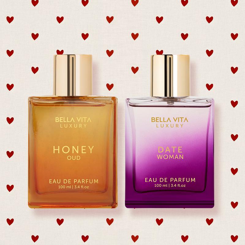 Bellavita Luxury Sweet Spot Eau De Parfum | Valentine’s Edition Perfume |  Sweet & Creamy Notes | Honey Oud & Date | Romantic Everyday Scent | Long-Lasting | Vegan & Cruelty-Free