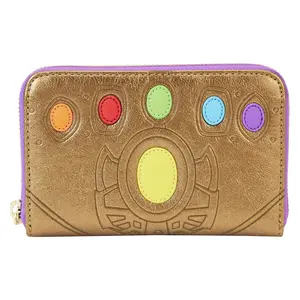 Loungefly Marvel Shine Thanos Gauntlet Zip-Around Wallet