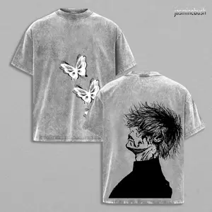 Retro Vintage Ken Kaneki Tokyoooo Ghoul Ver.3 Unisex Oversize Anime Manga Washed Heavyweight Cotton T-shirt, Gift For Anime Fan, Anime Lover