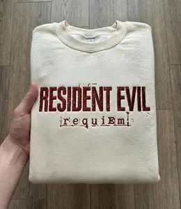 Embroidered Vintage Resident Evil Requiem T-Shirt, Game Resident Evil 9 Sweatshirt, Gift For Gamer, Horror Game Tee 2026