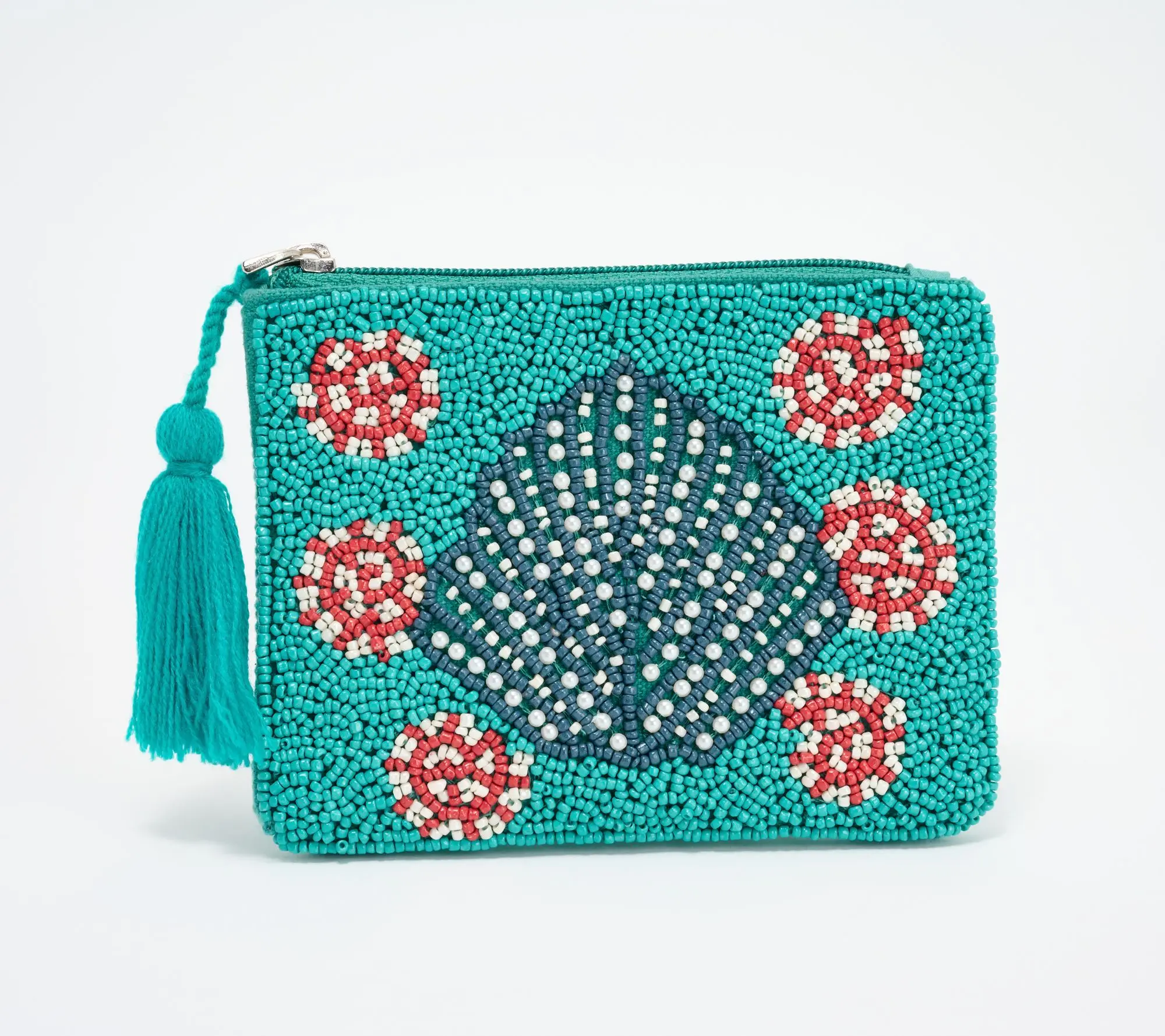 America & Beyond Embellished Beach Themed Coin Pouch