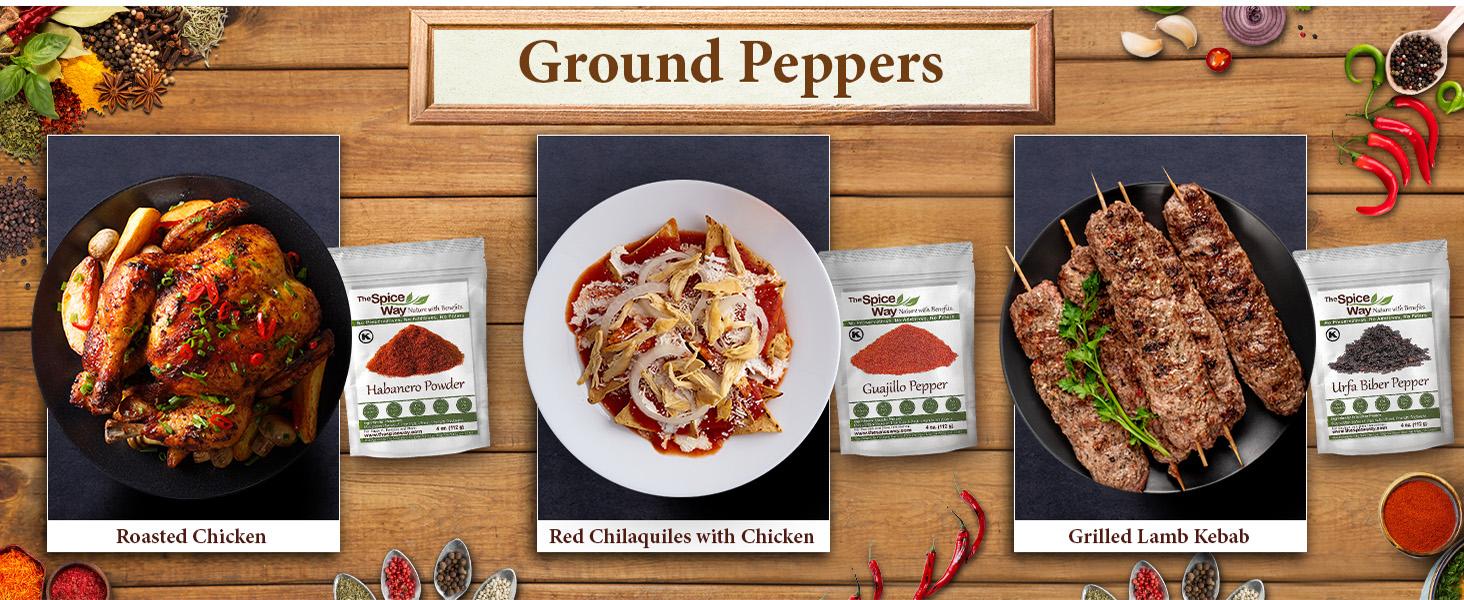 The Spice Way Premium Habanero Ground Pepper - 100% Pure Habanero Flakes - Delightfully Spicy Flavor for Sauces, Dips, and More