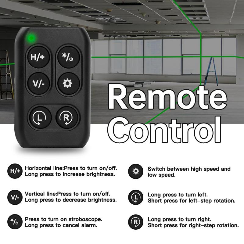 SEESE 12-Line Green Laser Level 3x360° Self-Leveling Remote Control Dual Batteries Full Accessories for Tile Cabinet Home Improvement