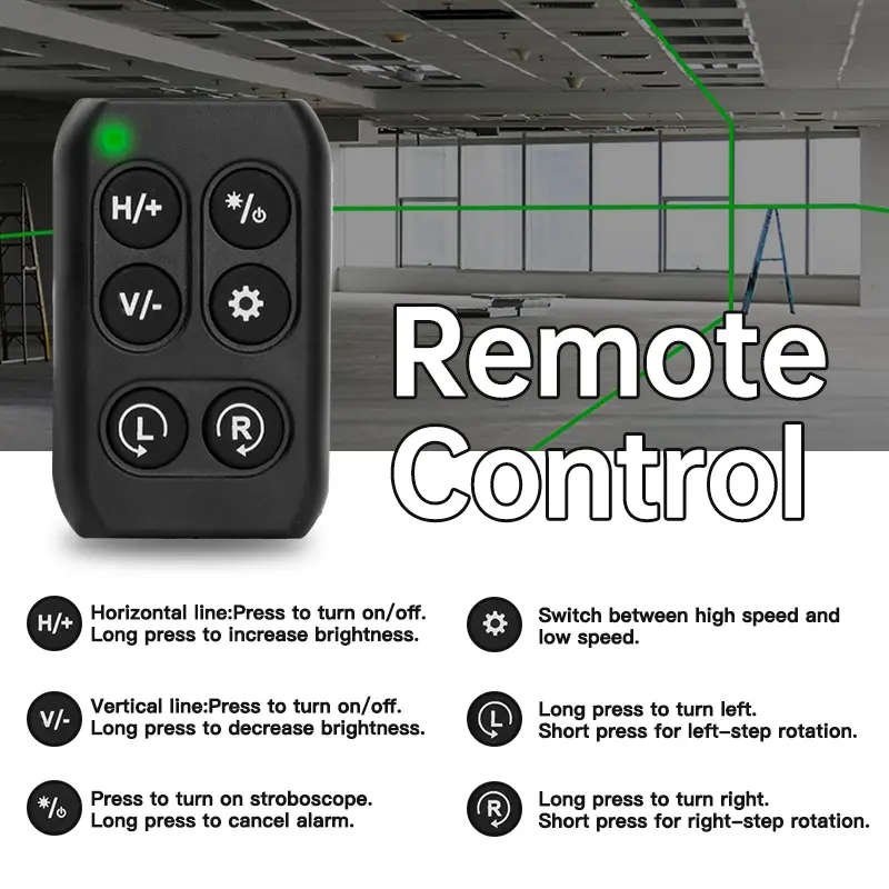 SEESE 12-Line Green Laser Level 3x360&deg; Self-Leveling Remote Control Dual Batteries Full Accessories for Tile Cabinet Home Improvement, Halloween gifts