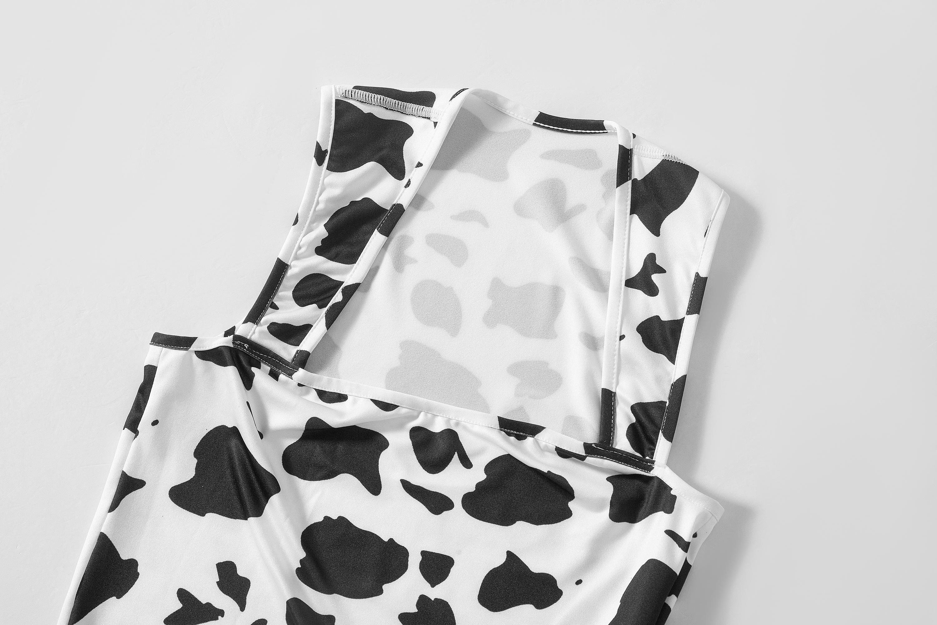 Women's Cow Print Bodysuit, Viral Bodysuits Comfortable Breathable Slim Fit Shapewear Underweaer Womenswear, Halloween Outfit Thanksgiving Gift.