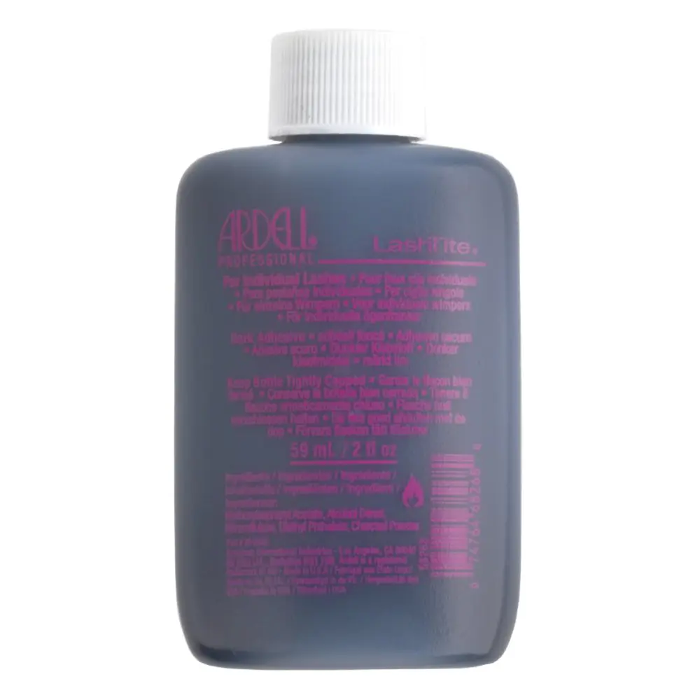 Ardell Lashtite D-Curl Black Eyelash Adhesive, 2oz Makeup Adhesive for Eyelash Extensions & Natural Lash Looks, Cosmetic Eyelash Glue, Eyelash Bonding Glue