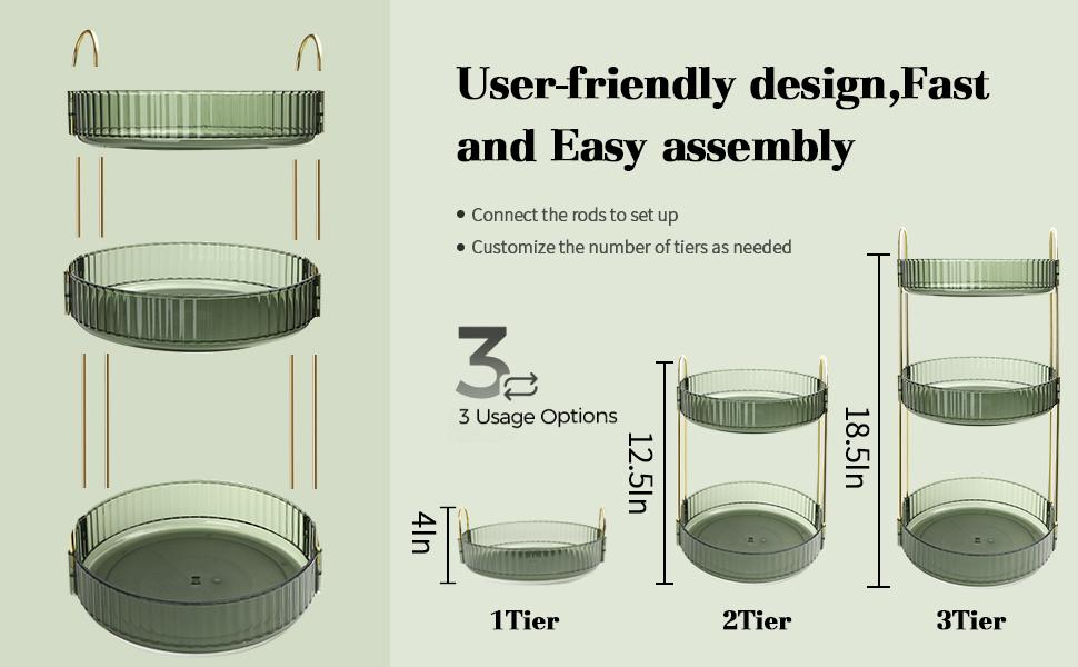 360° Rotating Makeup Organizer: Large-Capacity Spinning Caddy for Cosmetics, Perfume, Skincare, Lipsticks, and More on Bathroom Vanity. Racks