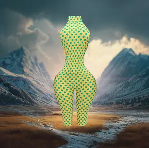 JLorraine Designs Daisy Jumpsuit - Womenswear Polka Dot Spandex Outfit with Tie Neck, Comfortable Fit, Sleeveless and Backless