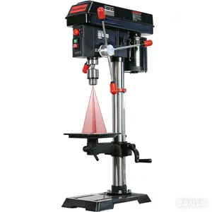 BUCKTOOL 12 INCH 6.2A Professional Bench Drill Press, 3/4HP Powerful Benchtop Drill Press, Variable Speed Drill Press with IIIA Laser and Work Light, DP12VL
