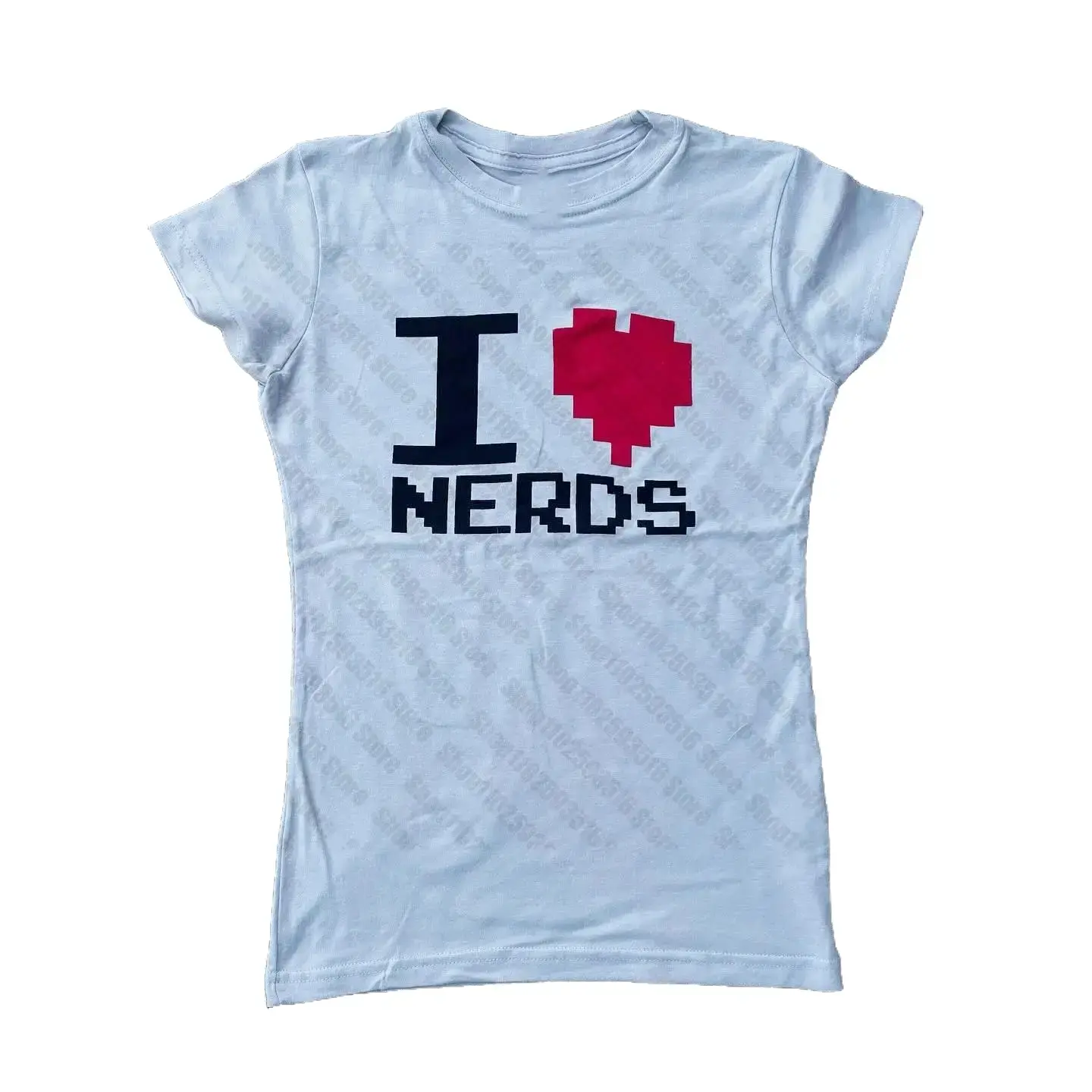 Nerd Baby Tee, Kawaii 2000s Clothes, Y2k Kitty Woman Clothing, Crop Top Women, 90s Clothes, Vintage Graphic Tees Y2k Tops Shoujo Girl Style, Summer Baby Tee 90s