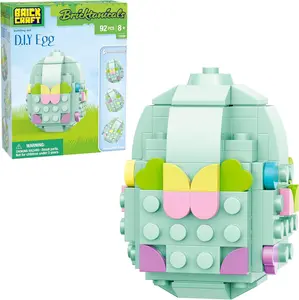 Easter Bundle Brickcraft Bricktanicals DIY Egg Building Set, 92-Piece Pastel Botanical Easter Egg Model, Ages 8+, Buildable Spring Decor, Gift for Kids and Collectors, 3 Build Ideas Included, Easter Basket Gift Set