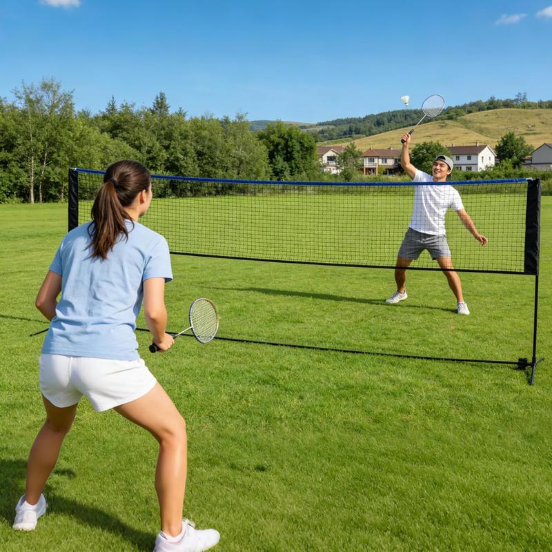 Height Adjustable Volleyball Net for Pool & Backyard, Portable Outdoor Sports Net with Carry Bag, 10FT/14FT/17FT, Red and Blue Available