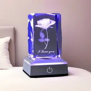 3D Rose Series Crystal Multicolor Décor Collectibles, Classic Romantic Creative Gifts for Women - Valentine's,Day Mother's Day, Birthday, Christmas, Memorable Dates luxury valentines Gifts for Her,Girlfriend,Lover,Friendship Perfect gift Surprise Idea