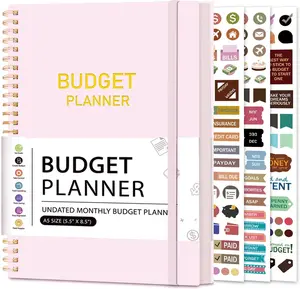 Budget Planner - Monthly Budget Book Undated with Expense & Bill Tracker - Undated 12 Month Financial Planner/Account Book calendar organizer to Take Control of Your Money