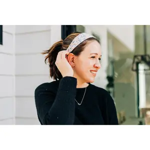 Peachy Floral - Spring Headband Collection 2026, Buttery-Soft, Stretchy Headbands for Women and Girls, Headbands for Nurses and Teachers