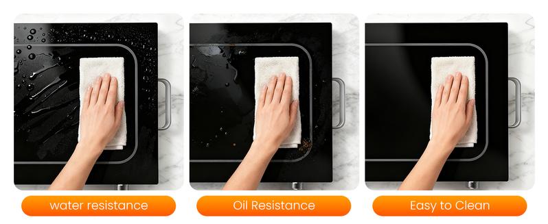 Electric Warming Tray, Glass Top Food Warmer with Adjustable Temperature Control, Easy Cleaning Chafing Dishes Easy Cleaning for Parties Buffet, Gatherings, Hot Plates for Food, Black