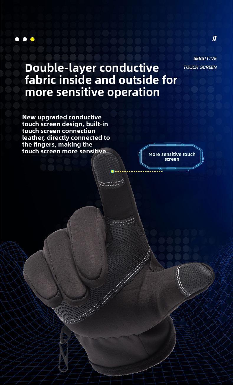 Outdoor Waterproof Gloves Touchscreen Compatible Winter Gloves for Men and Women Windproof and Warm Suitable for Cycling Unisex