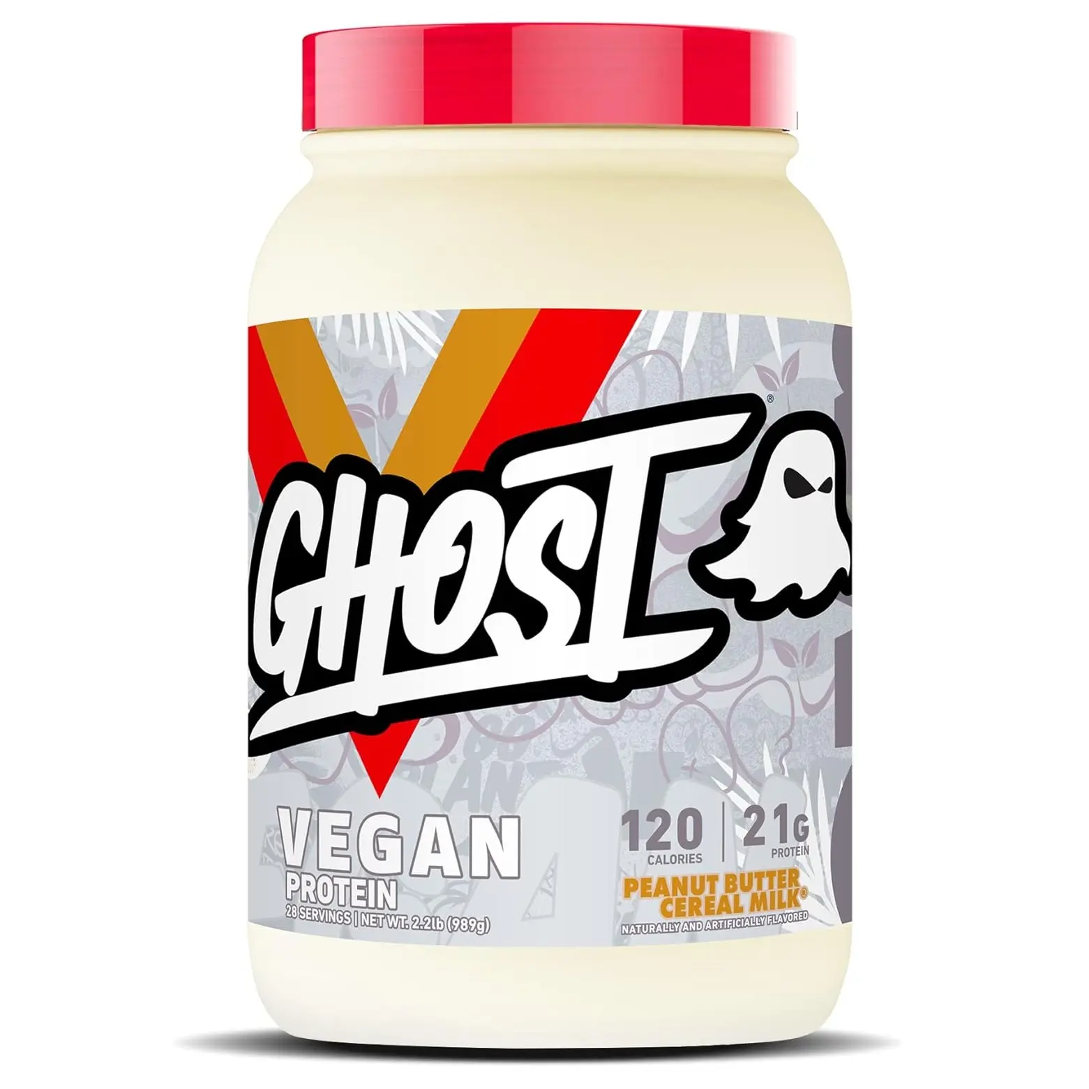 GHOST Vegan Protein Powder - 2lb, 20g of Protein - Plant-Based Pea & Organic Pumpkin Protein - ­Post Workout & Nutrition Shakes - Soy & Gluten-Free