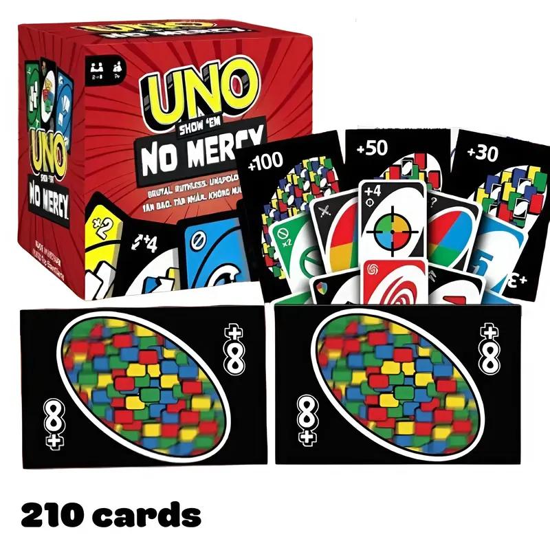 New 210-Card UNO Edition – Extended Multiplayer Card Game. Ideal Family Party Board Game for Home & Leisure Activities. Funny Gift Toy for Game Lovers (Top Board Game)