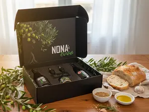 Nona's Passport Edition Ultra Premium Extra Virgin Olive Oil Gift Set with 2 Bottles and 2 Olive Oil Dispensers