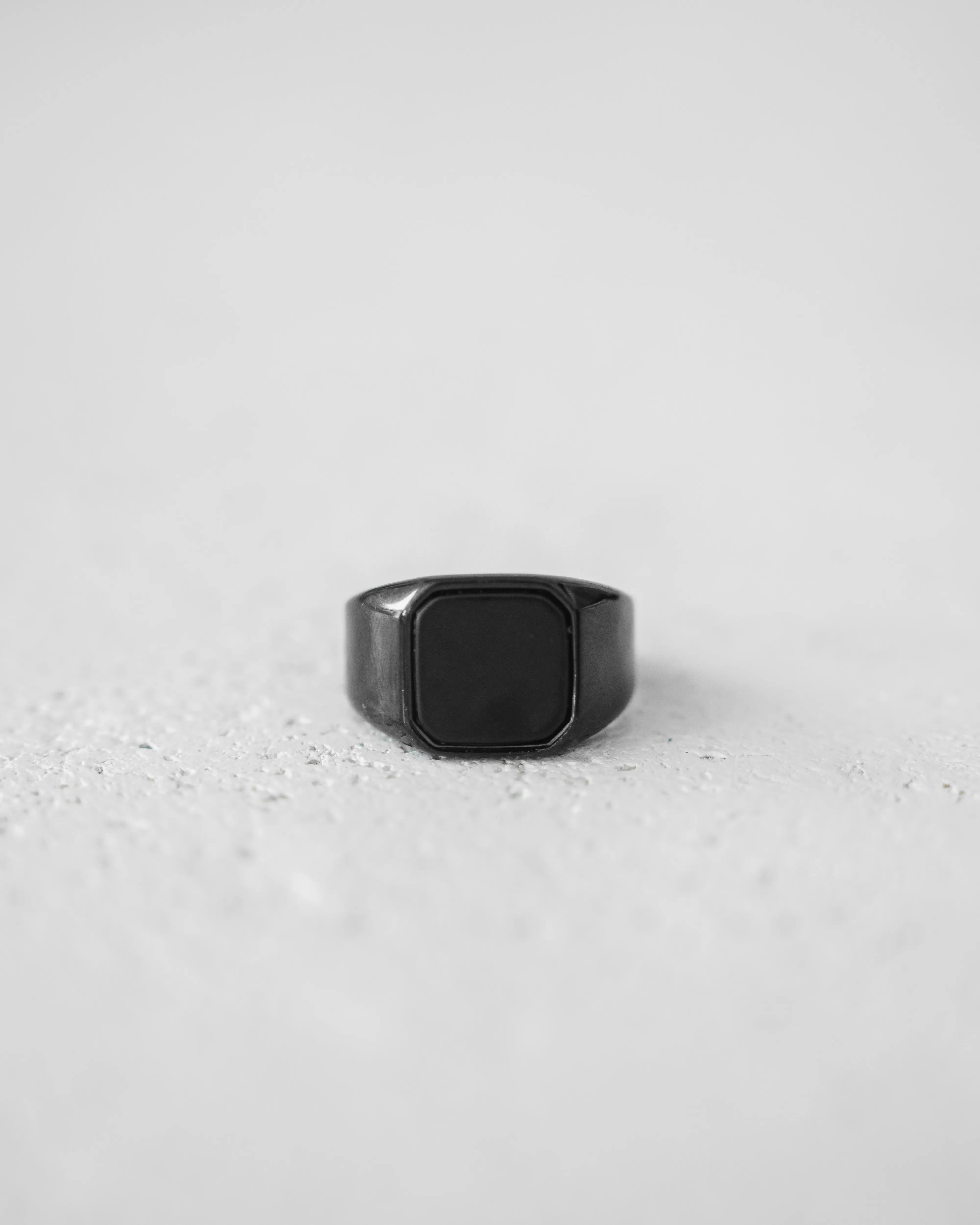 Black Glass Ring Black Glass Ring