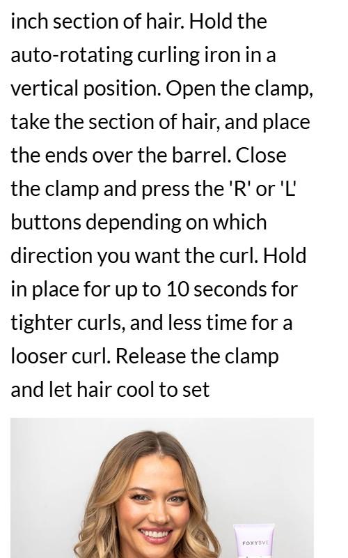 FoxyBae Pearl Gold 1.25" Twirl Boss Rotating Curler -  Automatic Curling Iron With Titanium Barrel, Auto Rotating Hair Curler For Fast, Smooth, Silky, Long-Lasting Curls