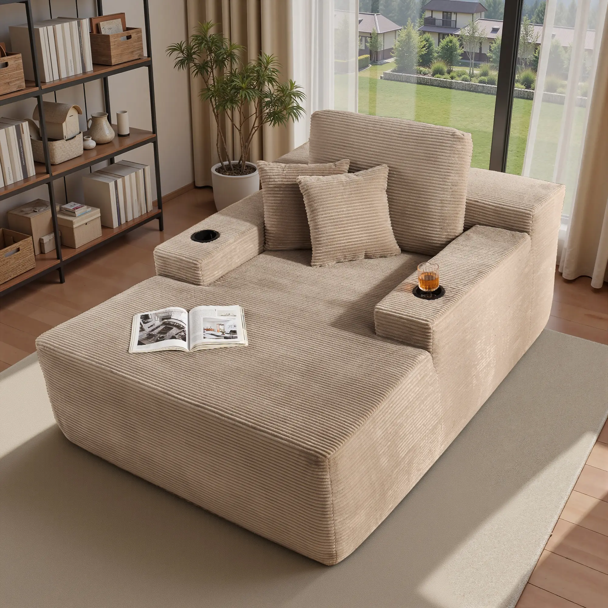 Single Chaise| Camel