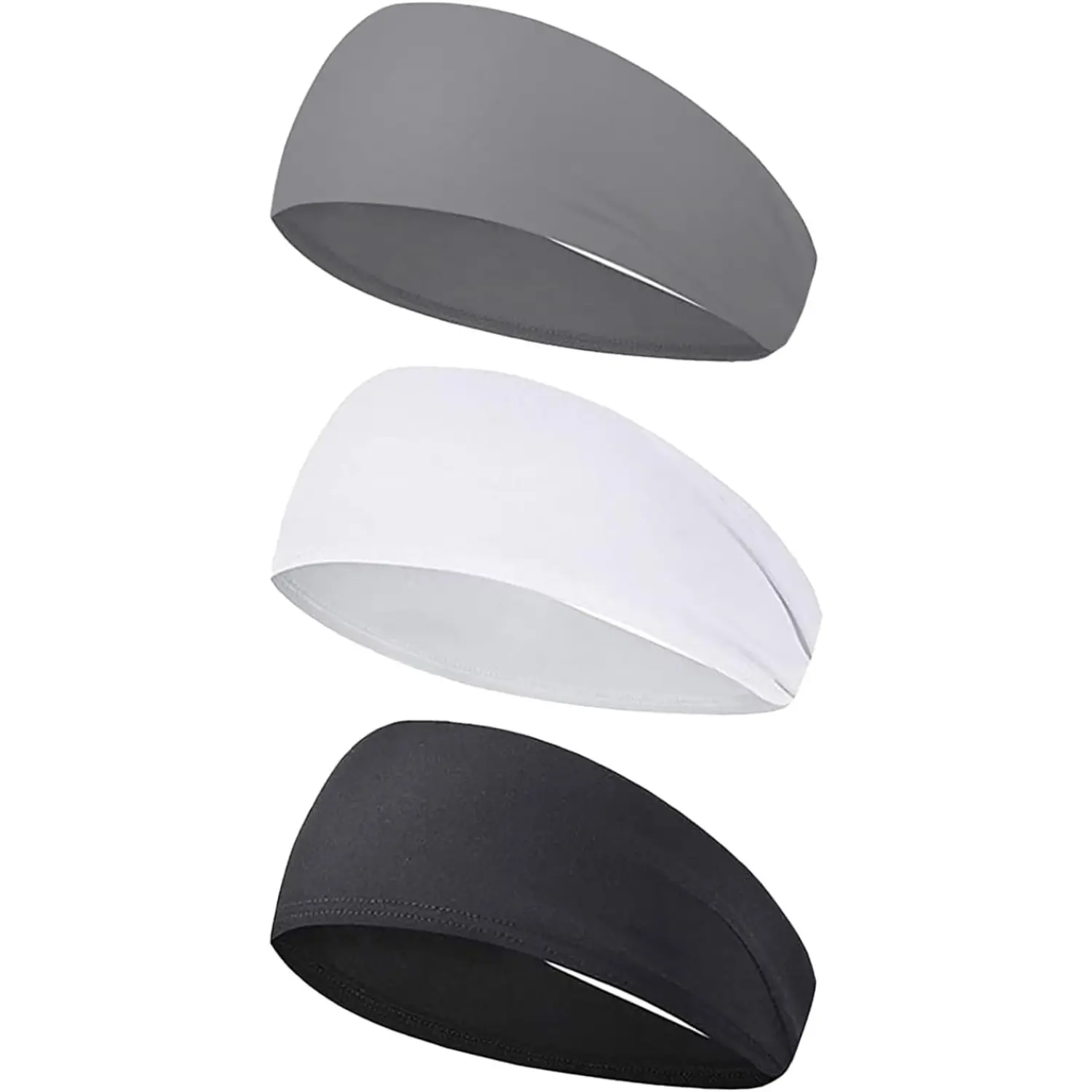 Unisex Breathable Dry Polyester Mix Sports Headbands (3 Packs) - Gym Outdoors Accessories for Men, Women