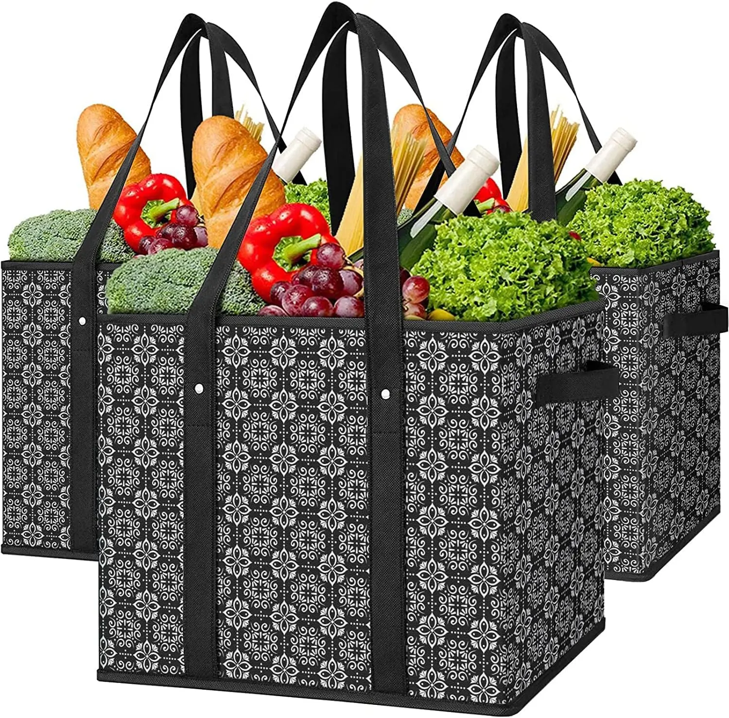 Reusable Grocery Bags,Large Grocery Tote Bag Water Resistant Shopping Bags Foldable Grocery Bag for Shopping Clothes,Shoes and Picnic,deals for you