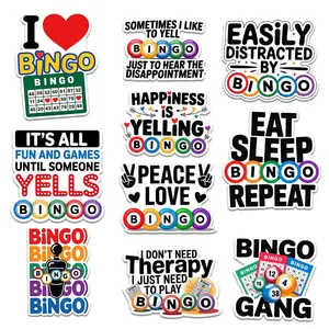 COMBO 10 Pcs Funny Bingo Stickers Waterproof Vinyl Decals for Game Nights Enhances Spaces Ideal for Pharmacy Technicians Occupation Enthusiasts