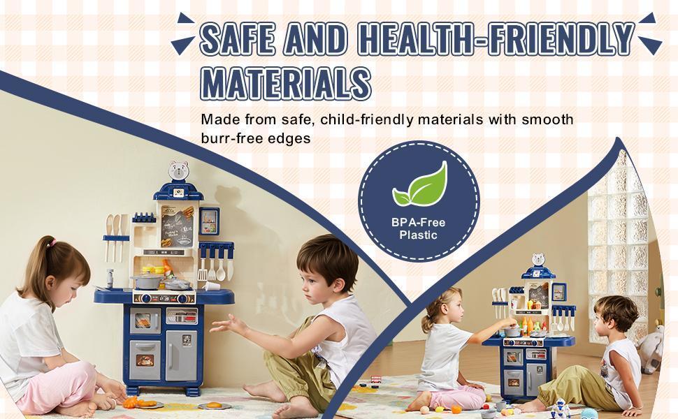 VEVOR Kids Kitchen Playset, Toddler Kitchen with Cooking Stove with Steam, Sounds and Lights VEVOR Kids Kitchen Playset, Toddler Kitchen with Cooking Stove with Steam, Sounds and Lights