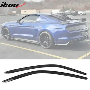 Window Visors for Ford Mustang Coupe 2015-2023 Slim Smoke Tinted Acrylic